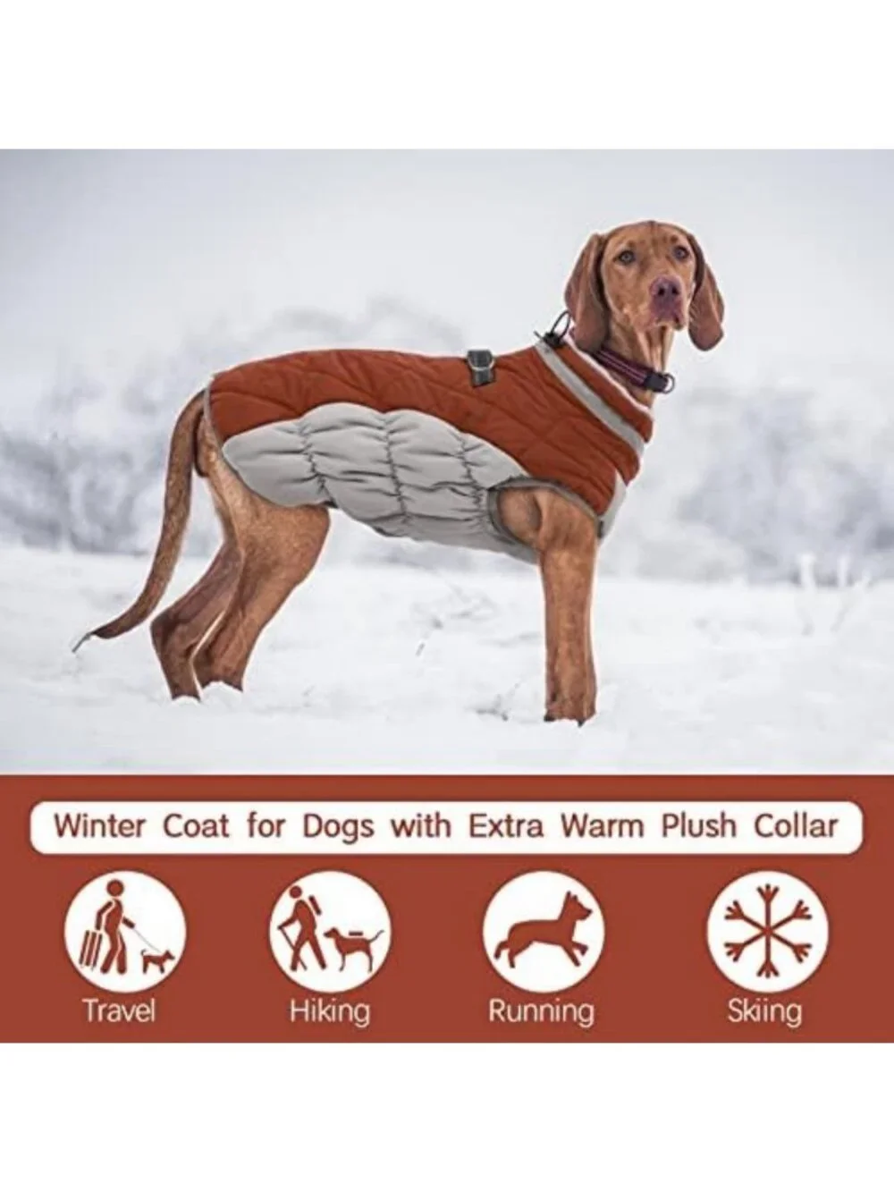 Cozy Fleece Dog Coat for Large Dogs - Warm Winter Jacket with Harness Attachment